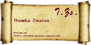 Thomka Zsuzsa névjegykártya